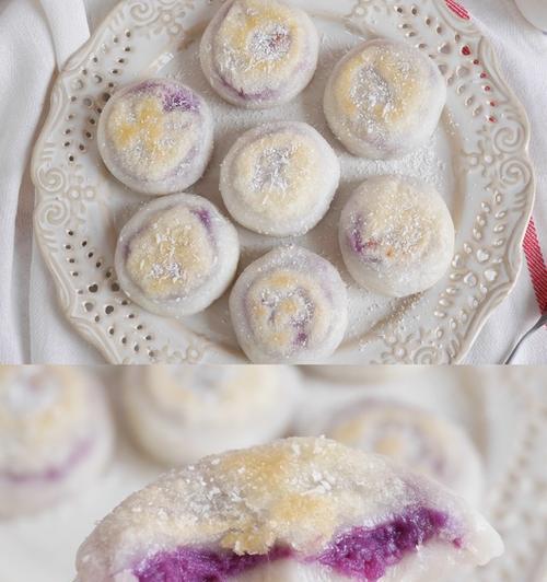 「香甜紫薯糍粑，营养美味又健康」（用紫薯做的糯糯糍粑，给你味觉和视觉的双重享受）