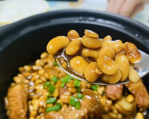 猪肉焖黄豆的做法（慢火烹制，营养美味）