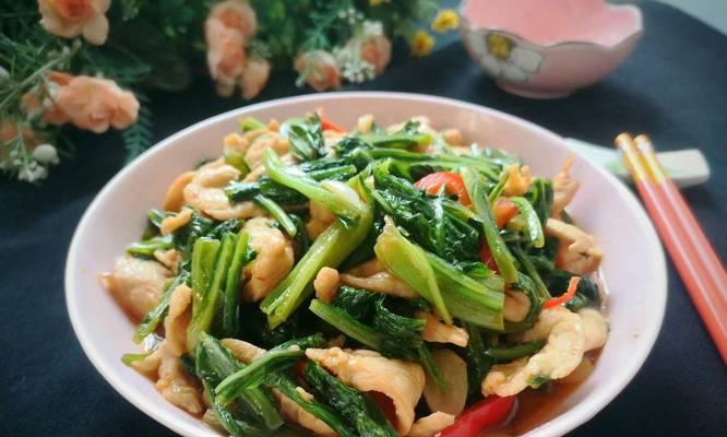 油麦菜炒肉，美味又健康（家常美食，健康营养）