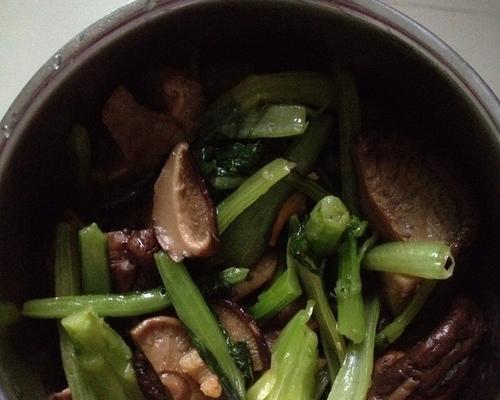 香菇、蚝油、菜心、清淡、健康、营养、爽口、鲜香（香菇）