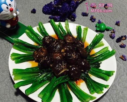 香菇、蚝油、菜心、清淡、健康、营养、爽口、鲜香（香菇）