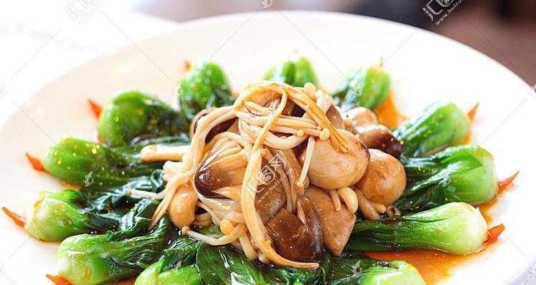 美味健康，以香菇扒菜胆（香菇与菜胆的完美结合）