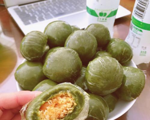 网红肉松青团的制作方法（手抓饼做法）
