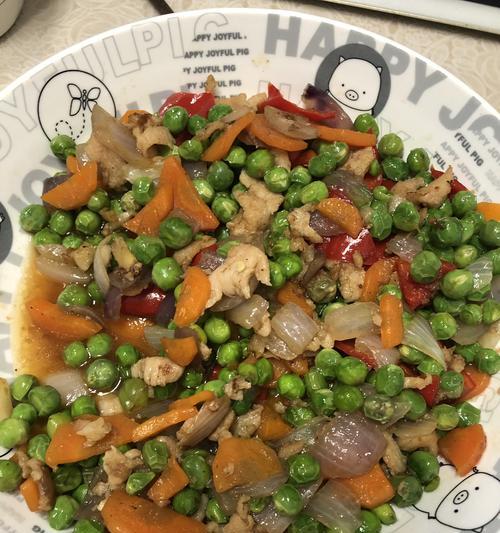 碗豆玉米炒肉的做法（美味又简单）