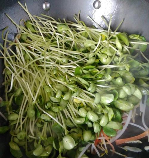 豌豆苗小炒的做法（简单易学的家常菜）