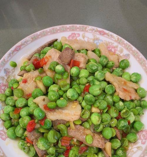 健康美食——豌豆米炒肉（香味浓郁）