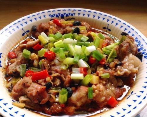 蒜头豆豉焖鸡珍的制作方法（家常美食教程）