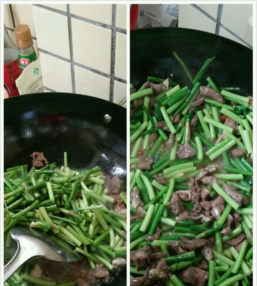 双椒蒜苔炒猪心，健康美味大碗菜（用猪心做一道营养丰富的家常菜）