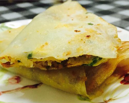 做一份美味健康的素炒煎饼（以素料为主）