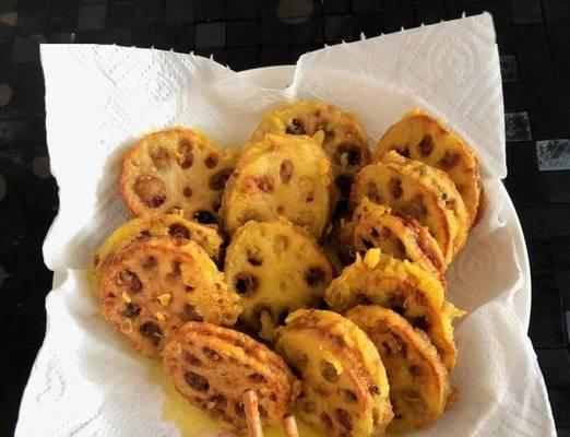 酥炸肉馅莲藕，一道美味营养的家常菜（营养均衡）