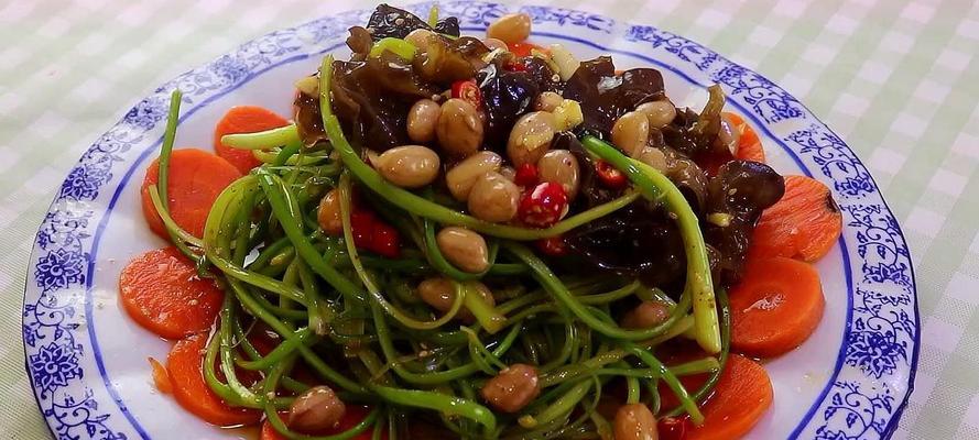 手撕蒜苔，轻松做菜（家常菜必备技能）