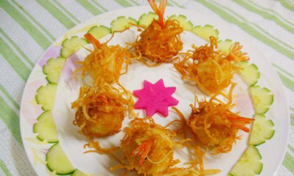 剩米饭变身美食——春天之虾球（解锁美味新姿势）