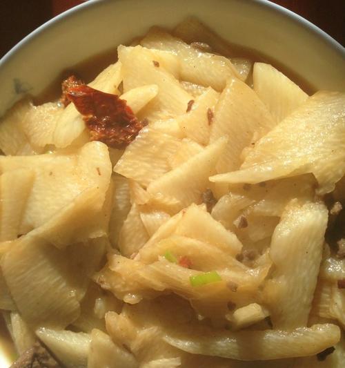 山药炒肉丝（传统家常菜）