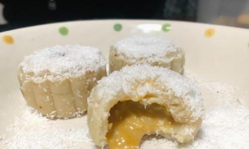 手工制作日式桃山黄金皮紫米皮月饼（传统和现代的完美融合）