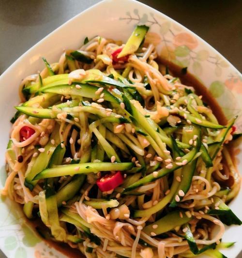 益智菜捞拌金针菇怎么做？步骤和技巧是什么？